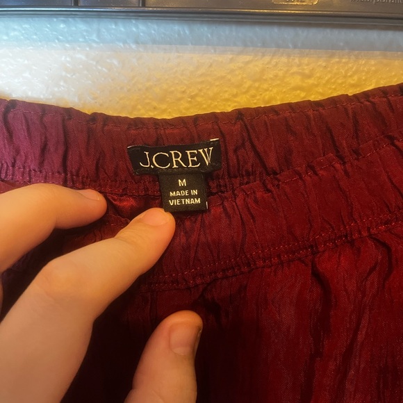J Crew Stratus Pant in Textured Burgundy Size M - Picture 5 of 9